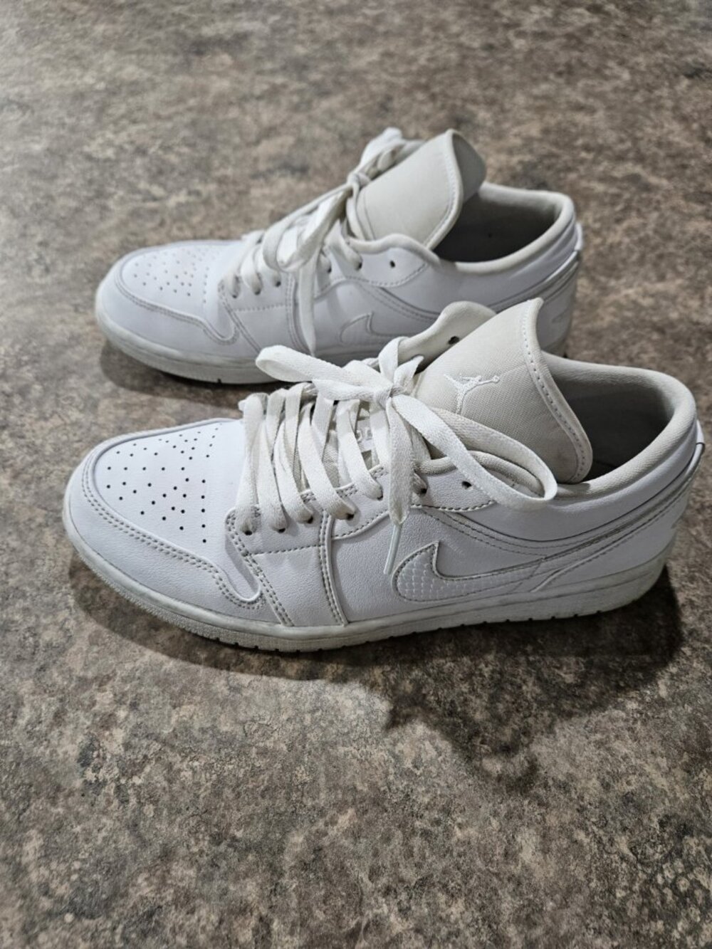 Air Jordan 1 Low Triple White Women's US 9.5 Sneakers